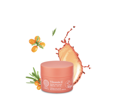 Vitamin C - Crema facial hidratante con FPS 20 - Brillo natural